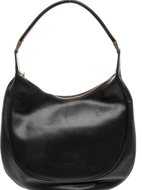 AUTHENTIC Valextra Black Leather Shoulder Bag - Classic Women's Handbag